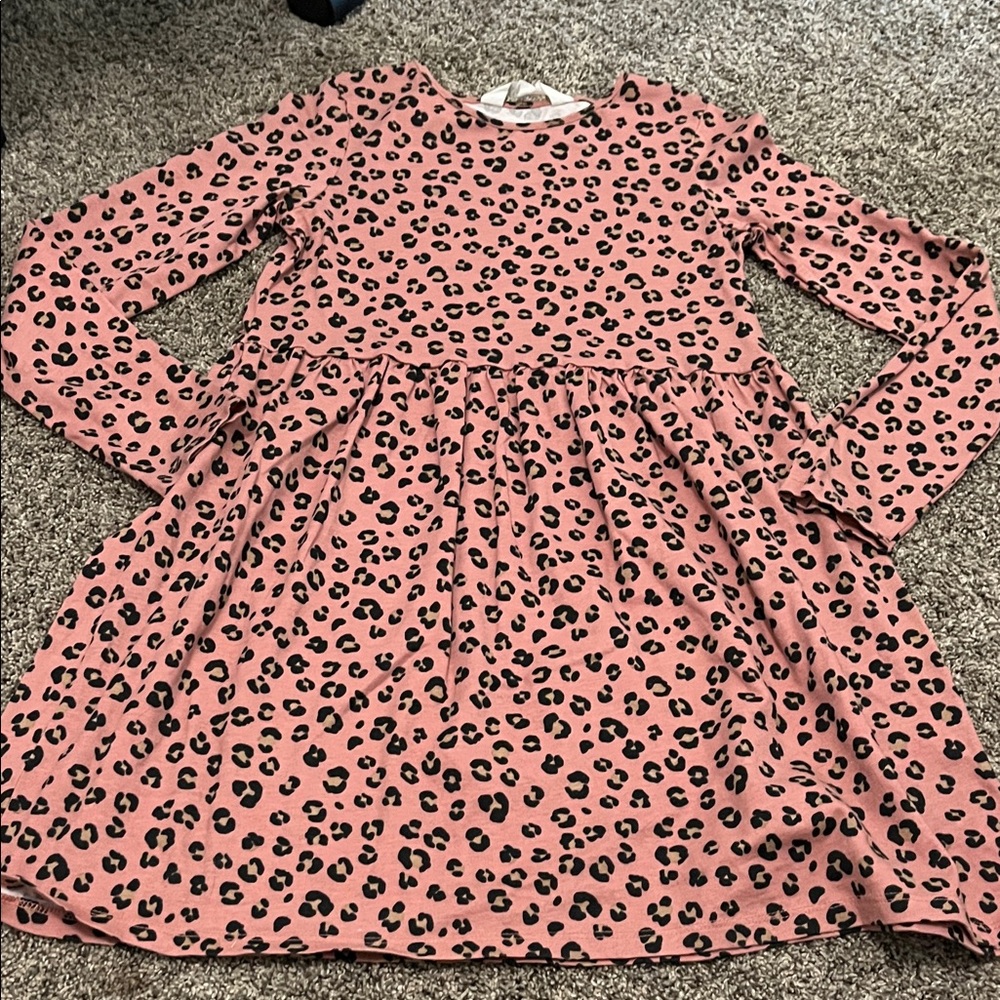 H&M Pink Leopard Print Kids Dress
